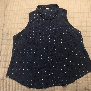 Old Navy XXL Button Up Sleeveless Blouse